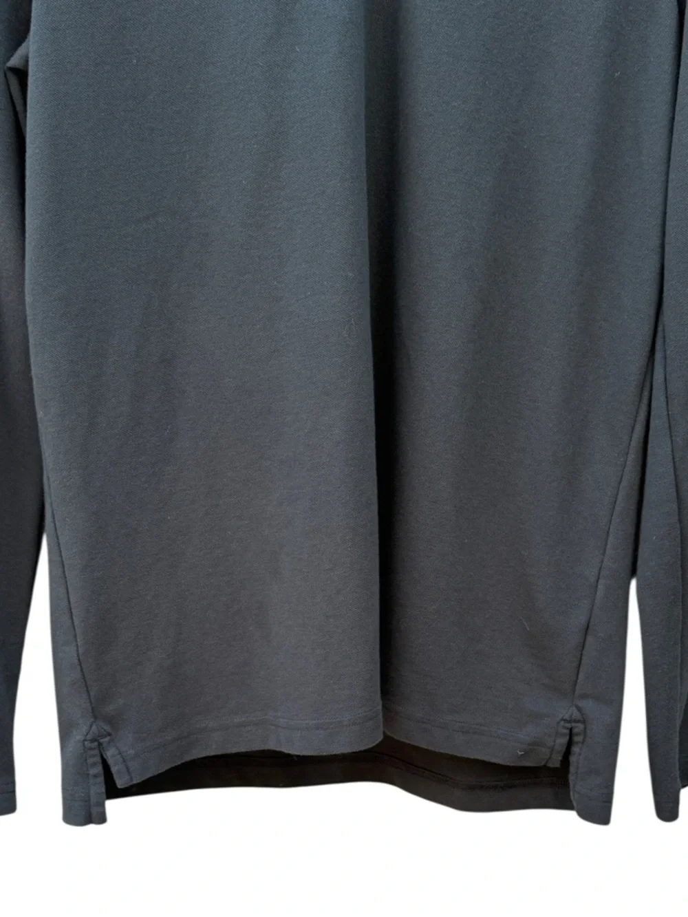 J.Crew Men’s L Flex Piqué Black Long Sleeve Stretch Polo Shirt